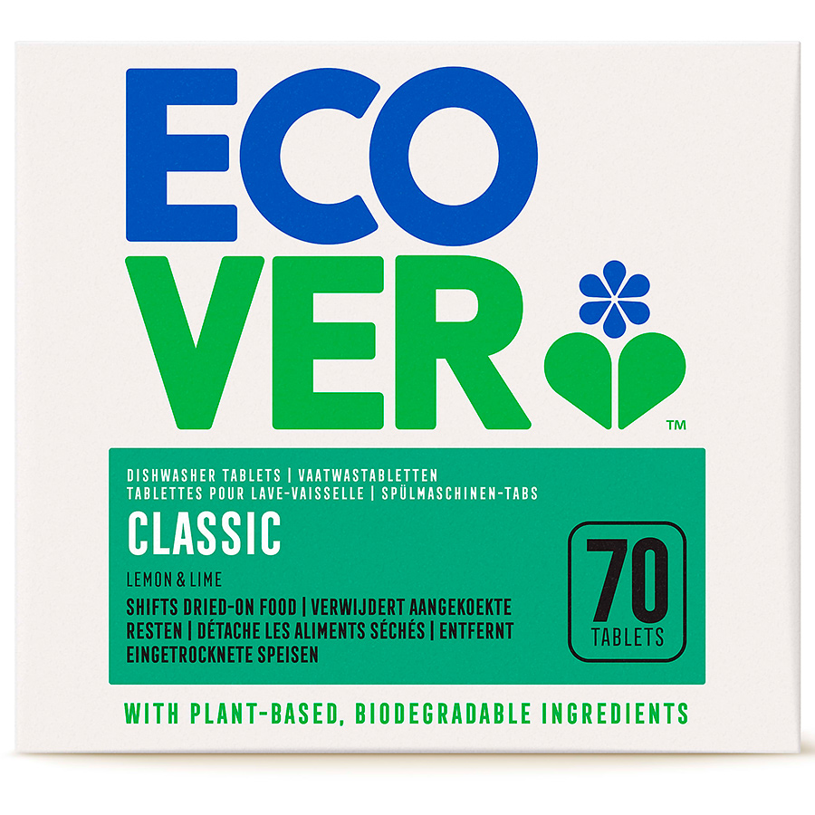 Image of Ecover Classic Dishwasher Tablets - Lemon & Lime - 70 Tabs