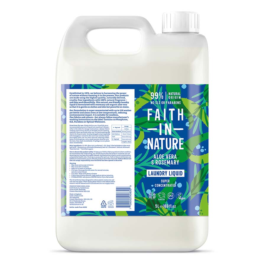 Image of Faith in Nature Non-Bio Super Concentrated Laundry Liquid - 5L