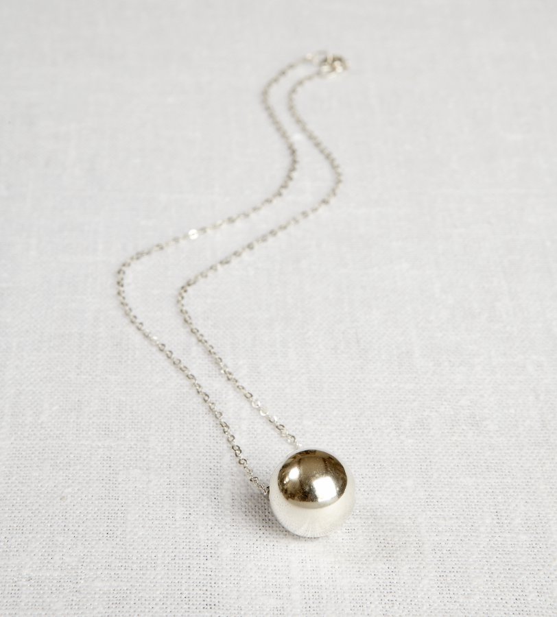 La Jewellery Recycled Silver Planet Necklace