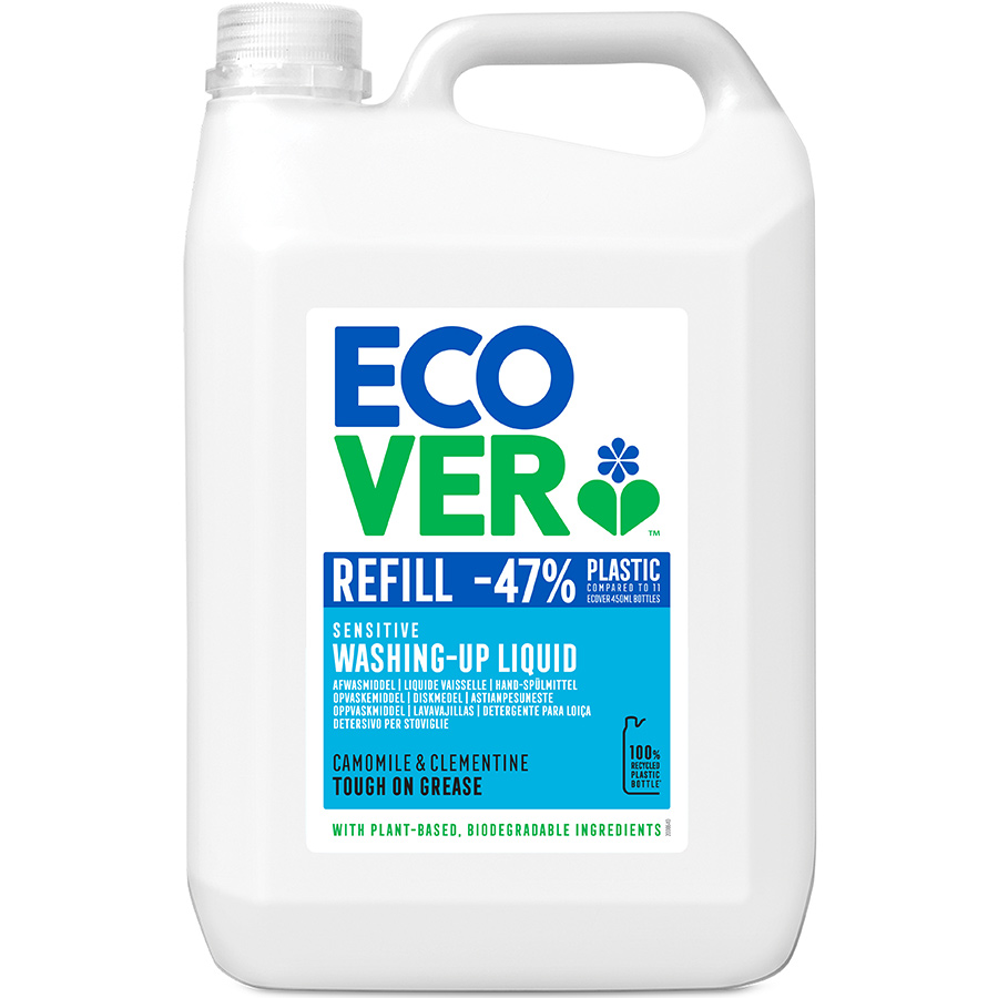Image of Ecover Washing Up Liquid Refill - Camomile & Clementine - 5L