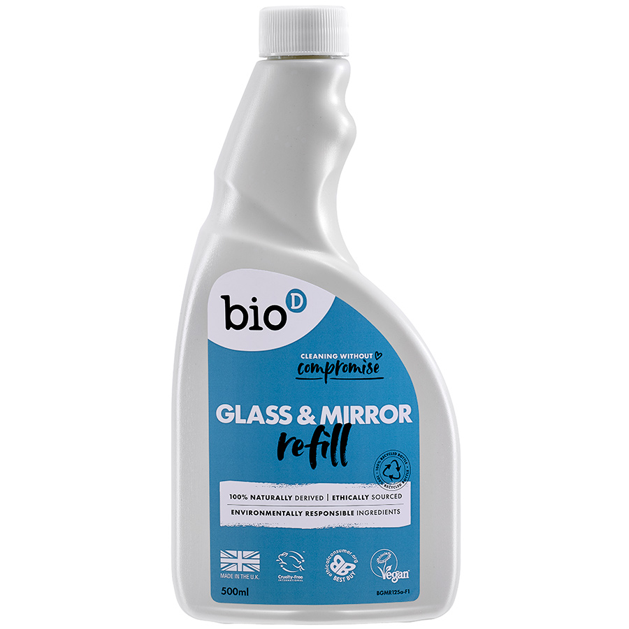 Bio D Glass & Mirror Cleaner Refill - 500ml