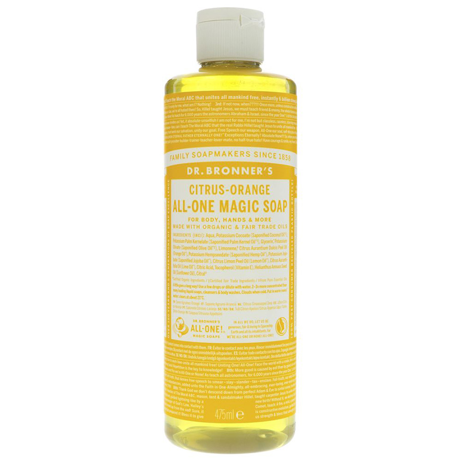 Dr Bronner Organic Citrus-Orange All-One Magic Liquid Soap - 475ml