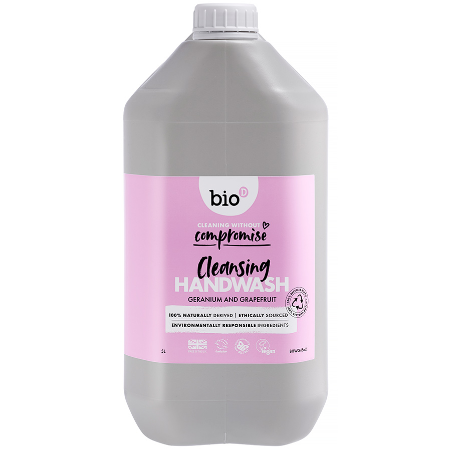 Bio D Cleansing Hand Wash - Geranium & Grapefruit - 5L