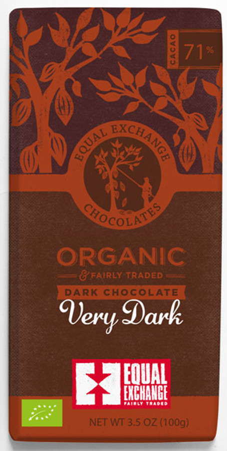 Equal Exchange 71% Organic Very Dark Chocolate - 100g