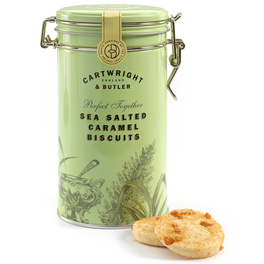 Cartwright & Butler Salted Caramel Biscuits in Tin - 200g