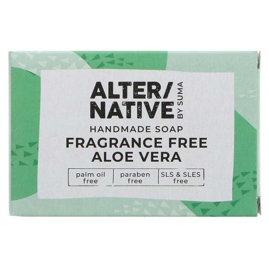 Alternative by Suma Handmade Soap - Fragrance Free Aloe Vera - 95g