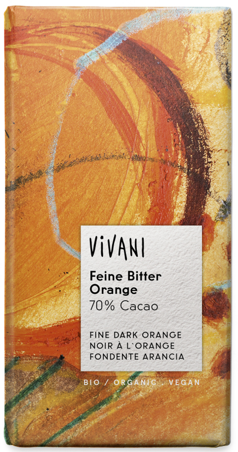 Vivani Organic Dark Chocolate & Orange - 100g