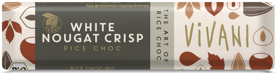 Vivani Organic White Chocolate Nougat Crisp - 35g