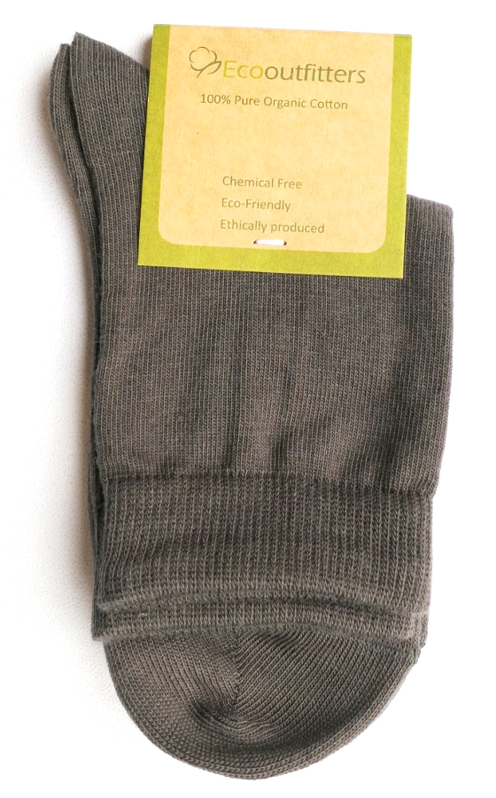 Organic Cotton School Ankle Socks - Grey