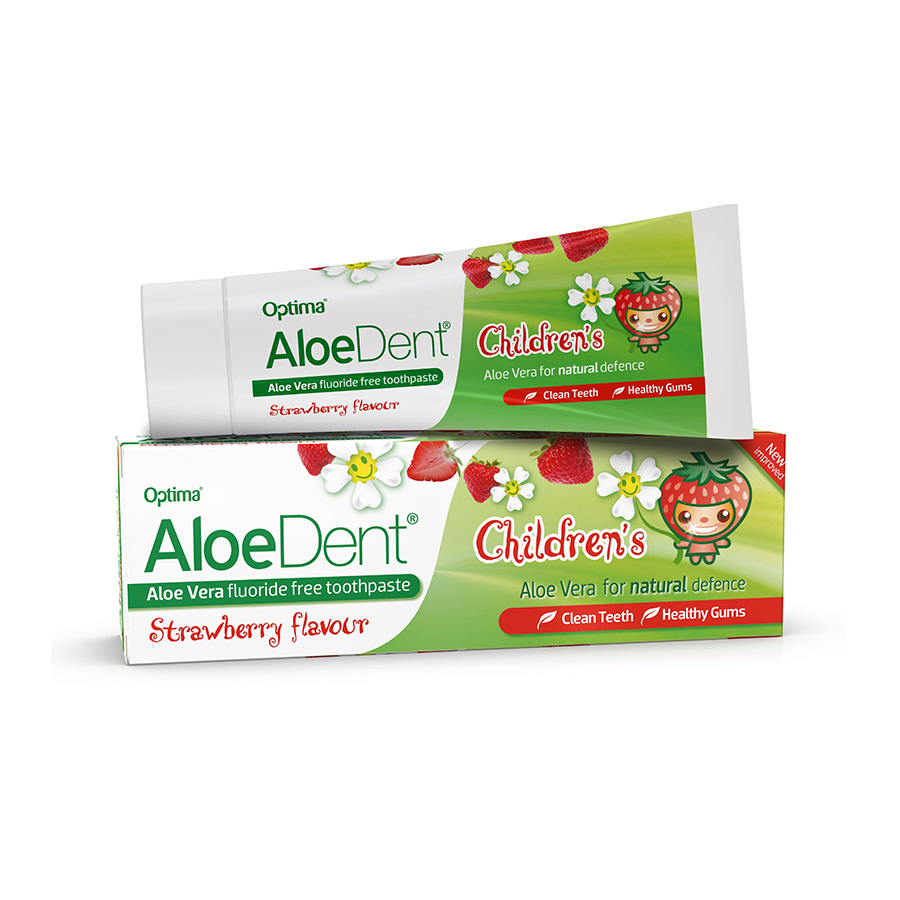 Aloe Dent Childrens Strawberry Fluoride Free Toothpaste - 50ml