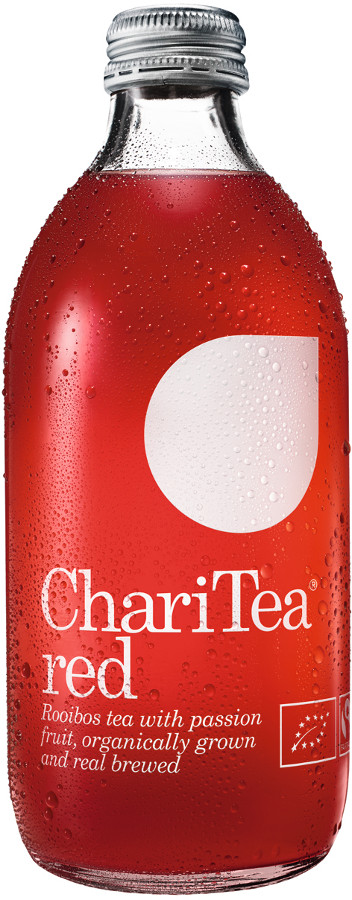 ChariTea Red Iced Rooibos Tea with Passion Fruit - 330ml