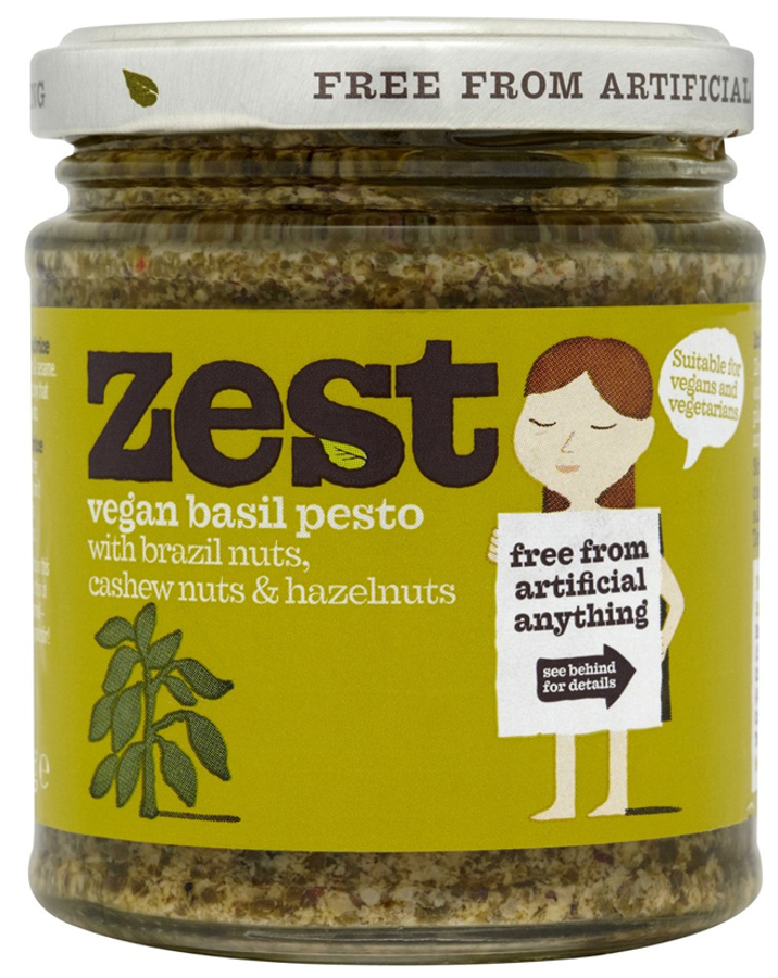 Zest Basil Pesto Suitable For Vegans - 165g