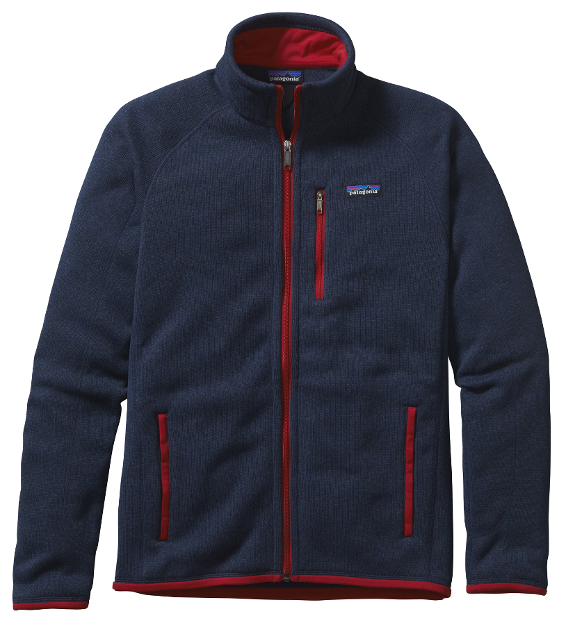 Patagonia Mens Better Sweater Jacket - Navy & Red - Patagonia