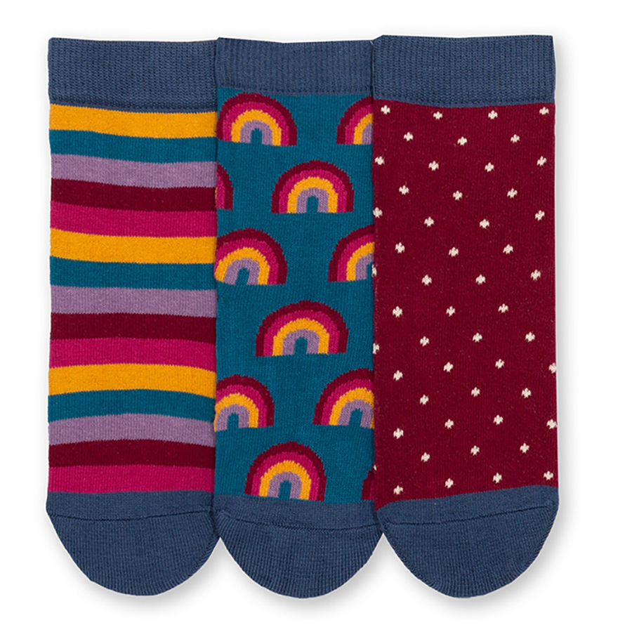 Kite Rainbow Socks - Pack of 3