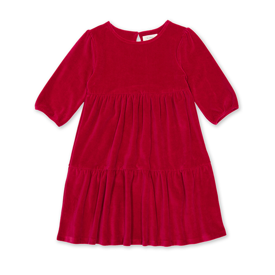 Kite Velvety Party Dress - Red
