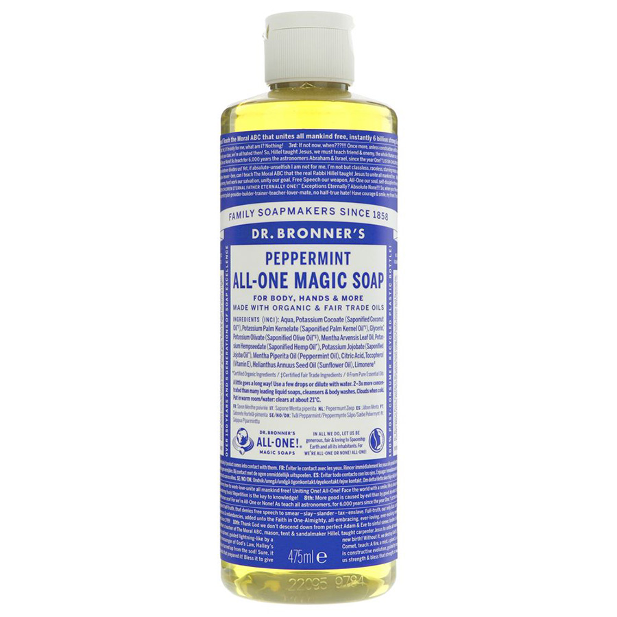 Dr Bronner Organic Peppermint All-One Magic Liquid Soap - 475ml