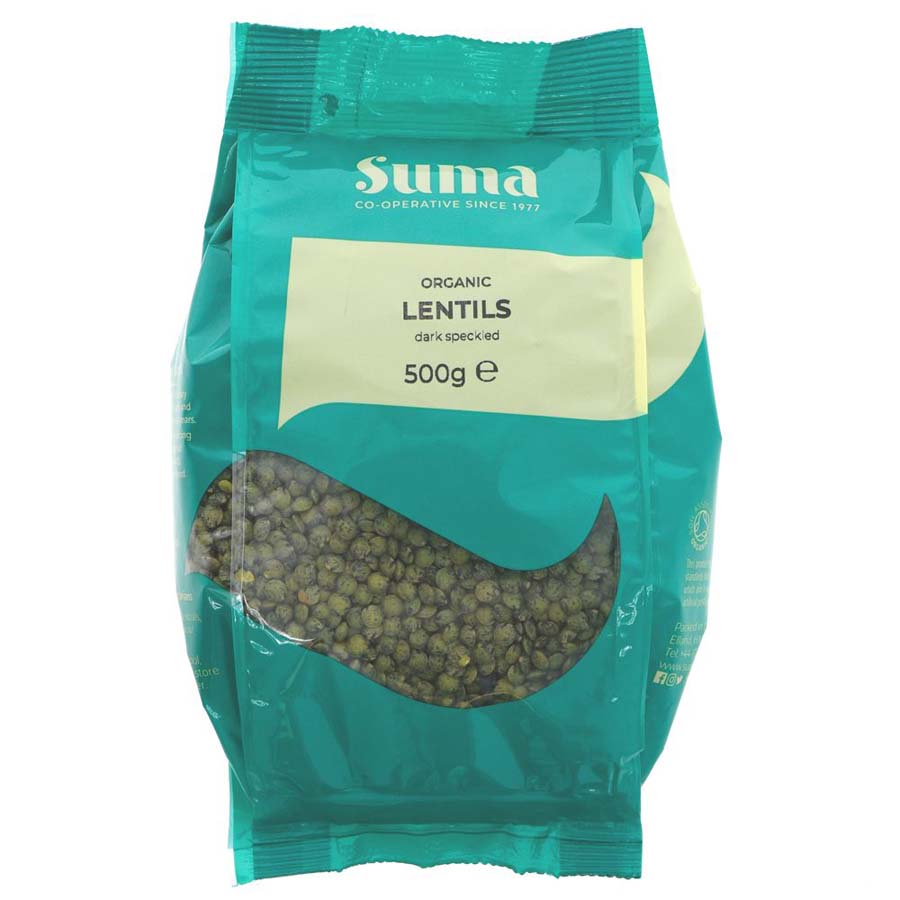 Suma Prepacks Organic Dark Speckled Lentils 500g