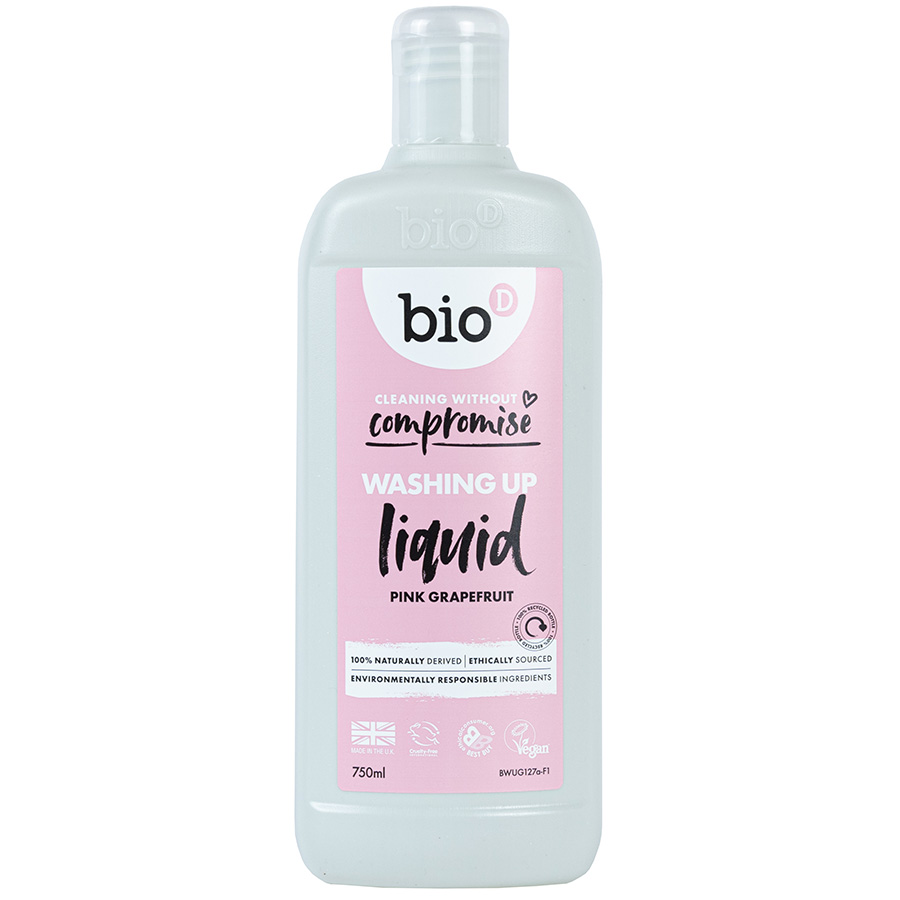 Bio D Concentrated Washing Up Liquid - Pink Grapefruit - 750ml