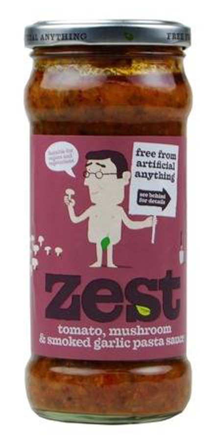 Zest Free From Tomato Mushroom & Smoked Garlic Pasta Sauce - 350g
