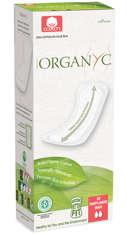 Organyc Panty Liners - Extra Long - Pack of 20