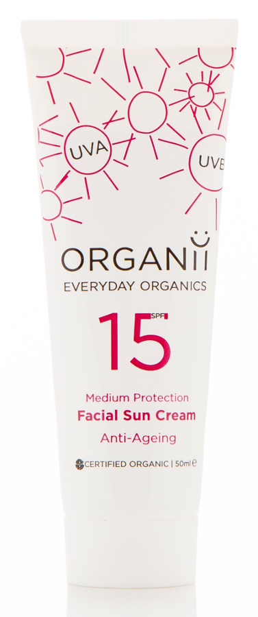 Organii SPF15 Anti Ageing Facial Sun Cream - 50ml