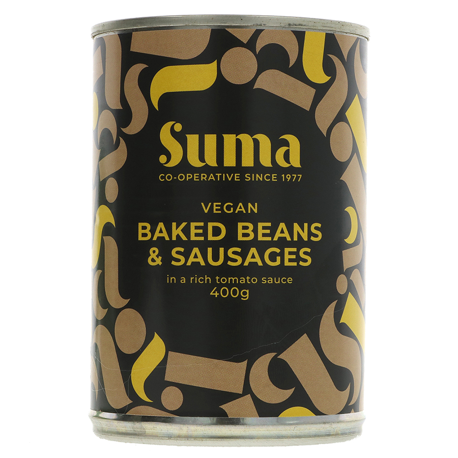 Suma Baked Beans with Linconshire Style Meat-Free Sausages - 400g