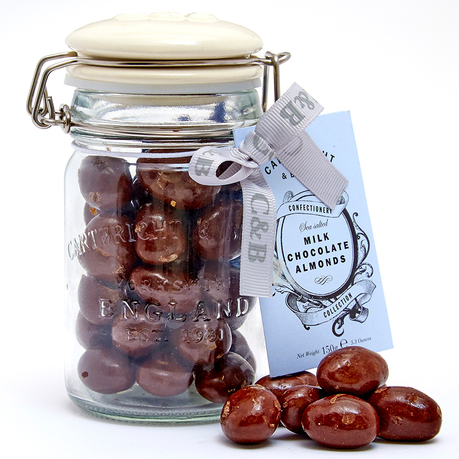 Cartwright & Butler Sea Salted Almonds In Milk Chocolate - 150g