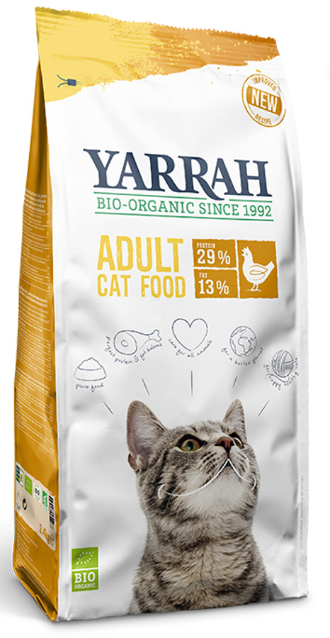 Yarrah Organic Dry Adult Cat  Food With Chicken 2 4kg 