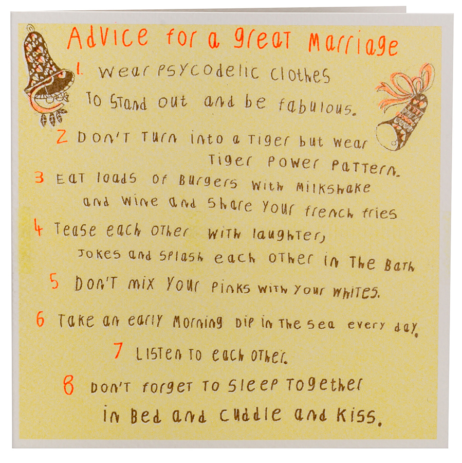 ARTHOUSE Unlimited Charity Marriage Advice Card