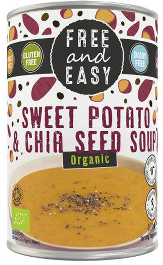 Free & Easy Organic Sweet Potato & Chia Seed  Soup - 400g