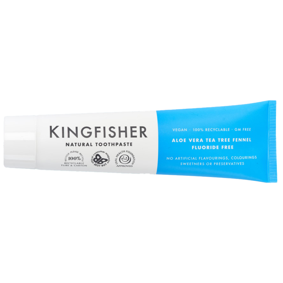 Kingfisher Fluoride Free Toothpaste - Aloe Vera  Tea Tree & Fennel - 100ml