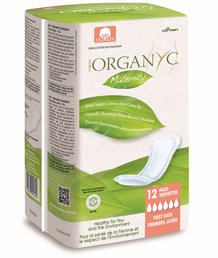 Organyc Maternity Pads - Pack Of 12