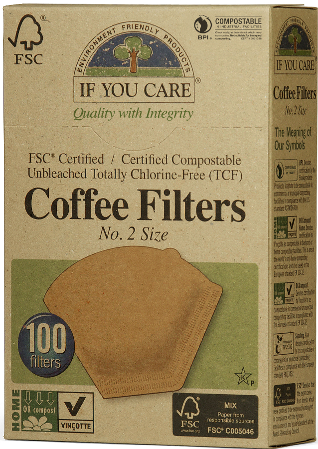 If You Care Compostable Unbleached Coffee Filters No.2 - 100 Filters