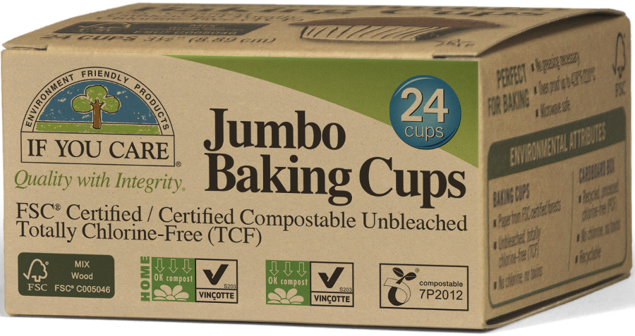 Image of If You Care Compostable Unbleached Baking Cups - Jumbo