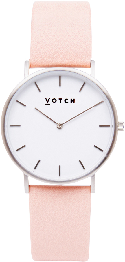 Votch Classic Collection Vegan Leather Watch - Silver