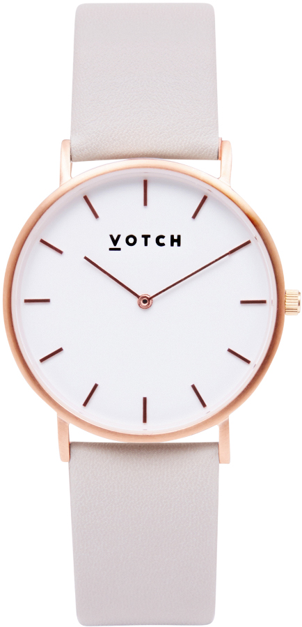 Votch Classic Collection Vegan Leather Watch - Rose Gold