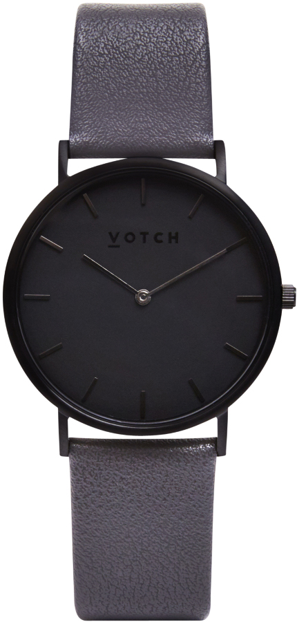 Votch Classic Collection Vegan Leather Watch - Black