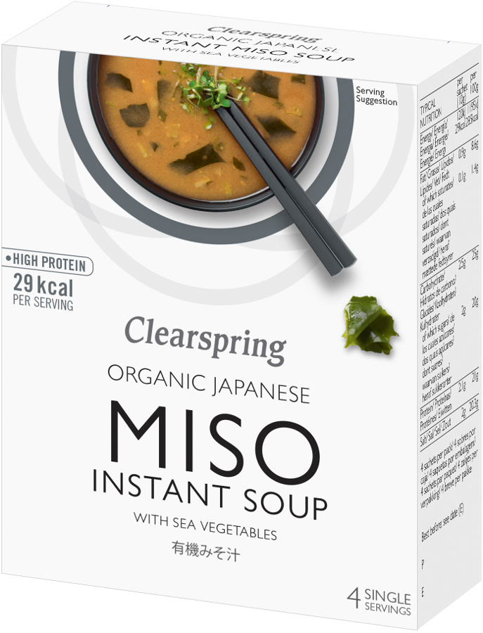 Clearspring Organic Miso Instant Soup with Sea Vegetables 4 X 10g
