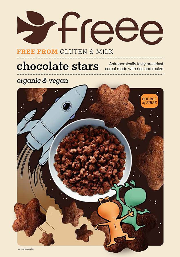 Doves Farm Gluten Free Organic Chocolate Stars Cereal - 300g
