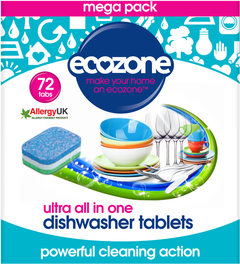 Image of Ecozone Ultra All-In-One Dishwasher Tablets - 72 tabs