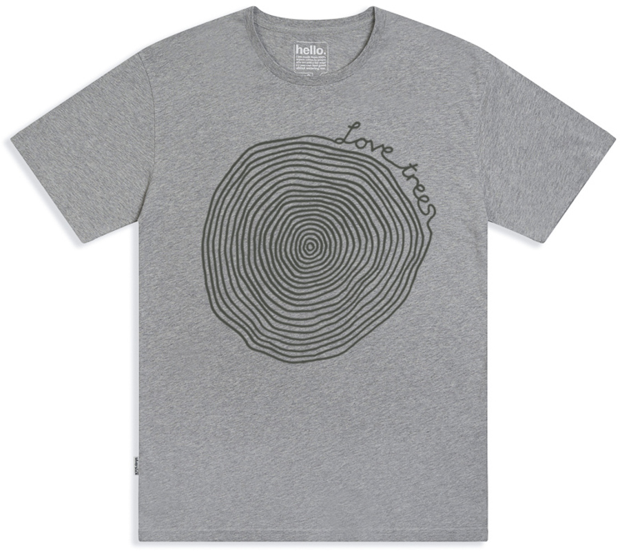 Silverstick Men's 'Love Trees' T-Shirt - Ash Marl