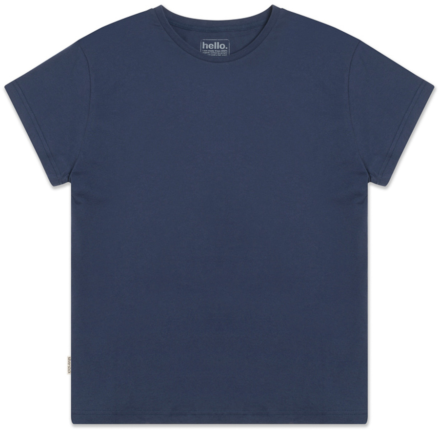 Women's Boxy Plain T-Shirt - Navy