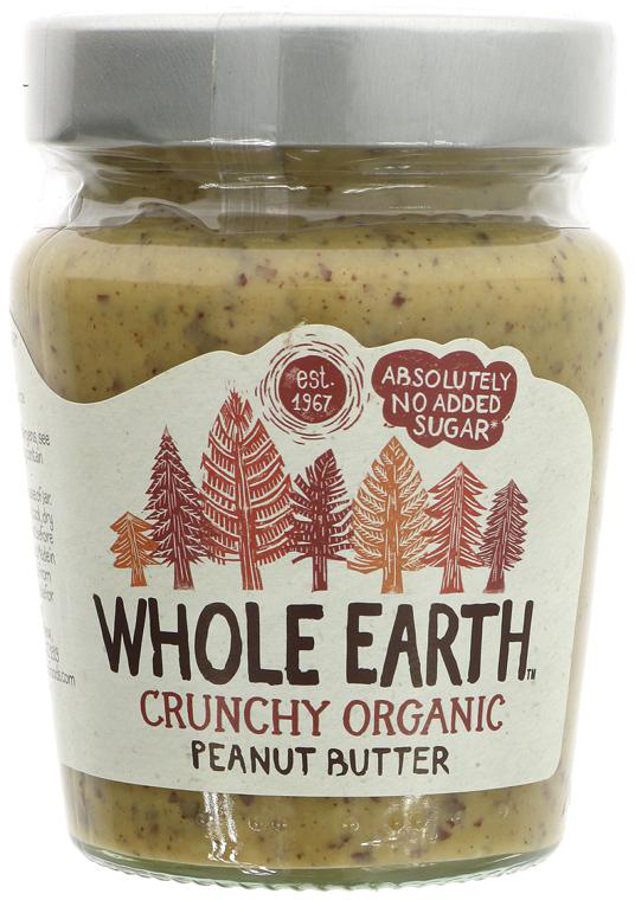 Whole Earth Organic Crunchy Peanut Butter - No Added Sugar - 227g