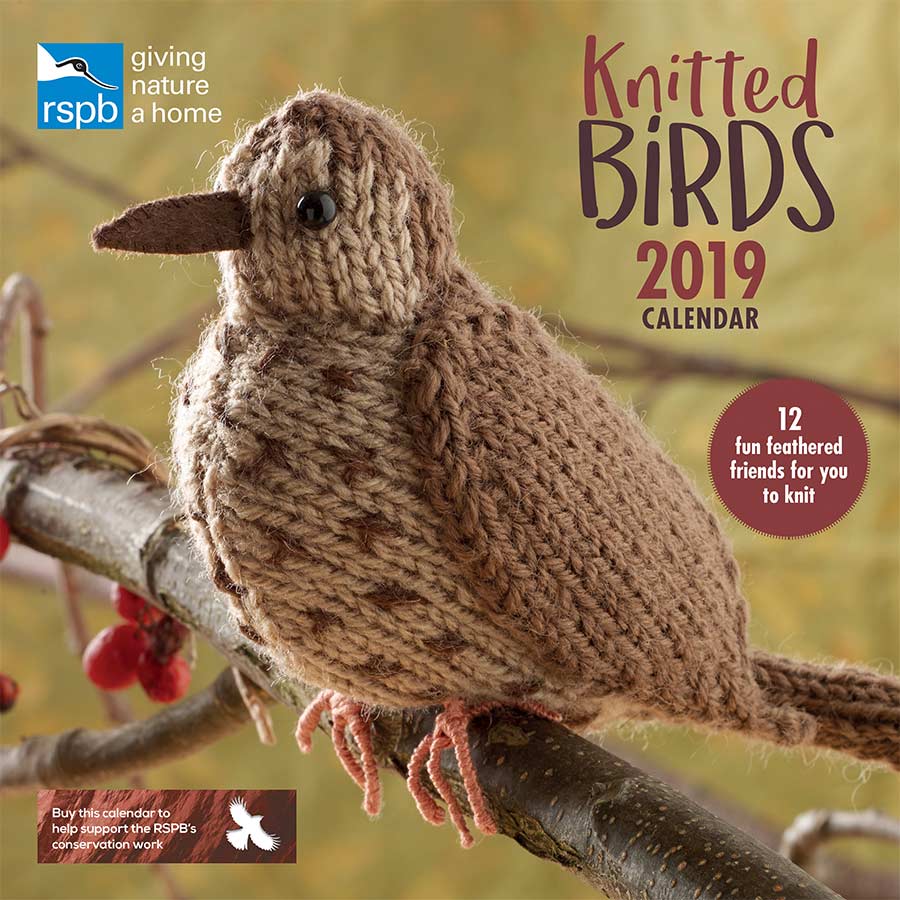 RSPB 'Knitted Birds' 2019 Wall Calendar RSPB