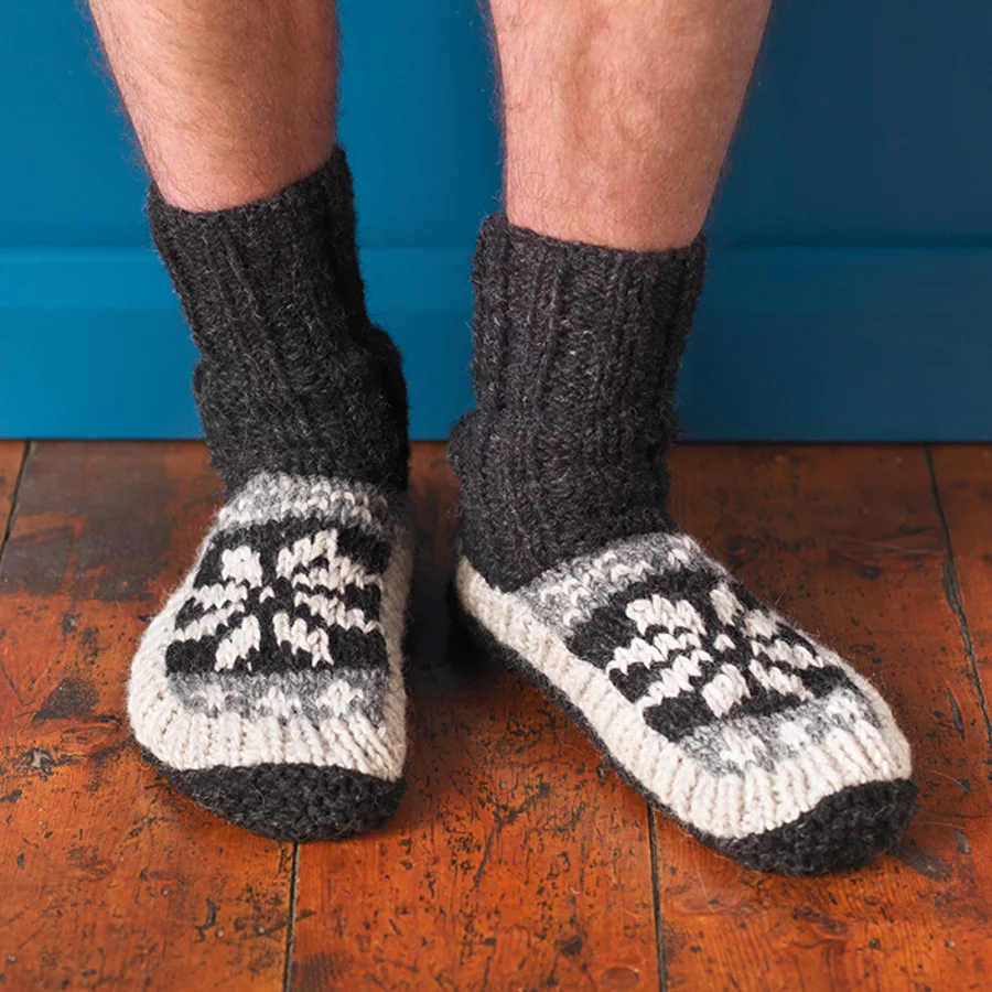 LL Bean Unisex Wool Slipper Socks Medium Men 9-10 Women 10.5-11.5 Gray |  eBay