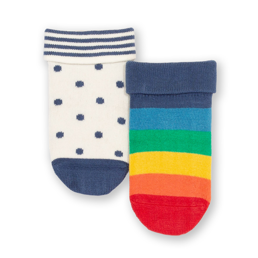 Kite Rainbow Dot Socks - Pack of 2
