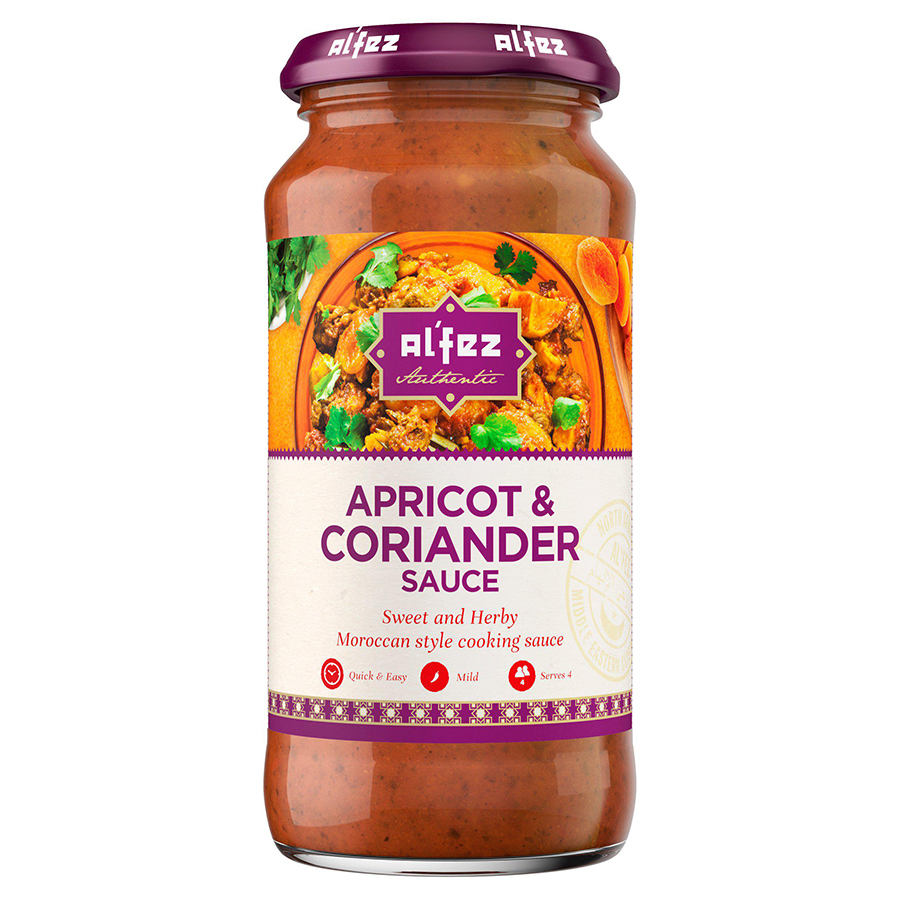 Alfez Apricot &amp; Coriander Sauce - 450g - Alfez