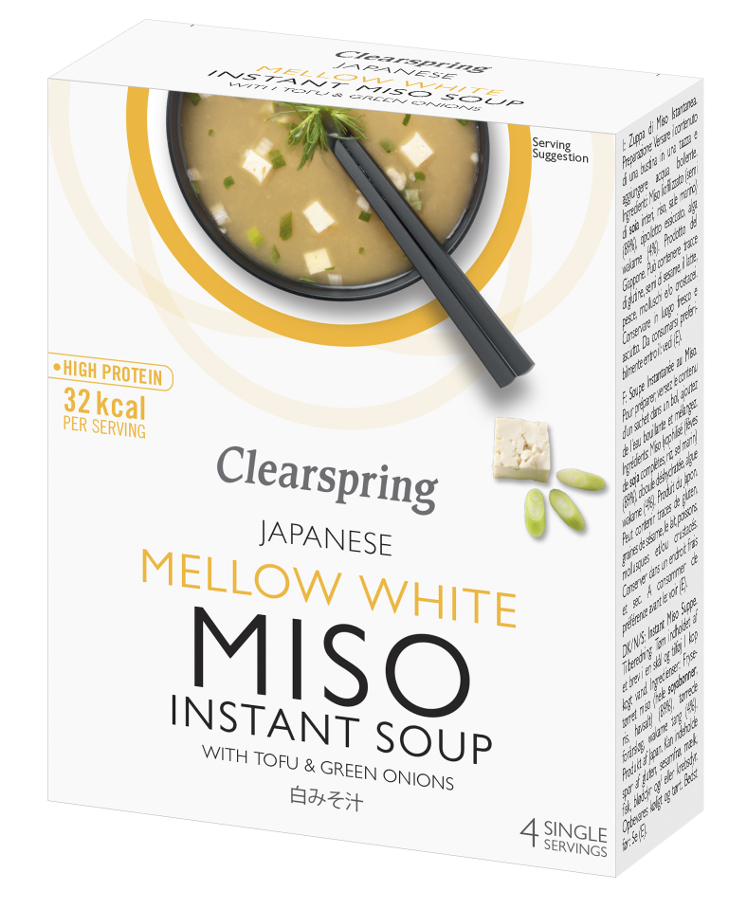 Clearspring Mellow White Miso Soup with Tofu - 4x10g