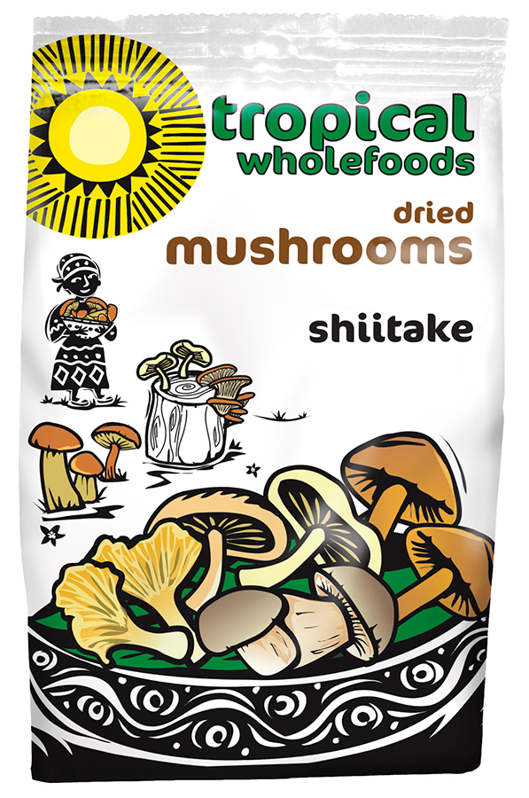 Tropical Wholefoods Dried Shiitake Mushrooms - 50g