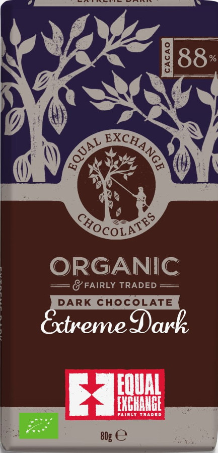 Equal Exchange 88% Organic Extreme Dark Chocolate - 80g